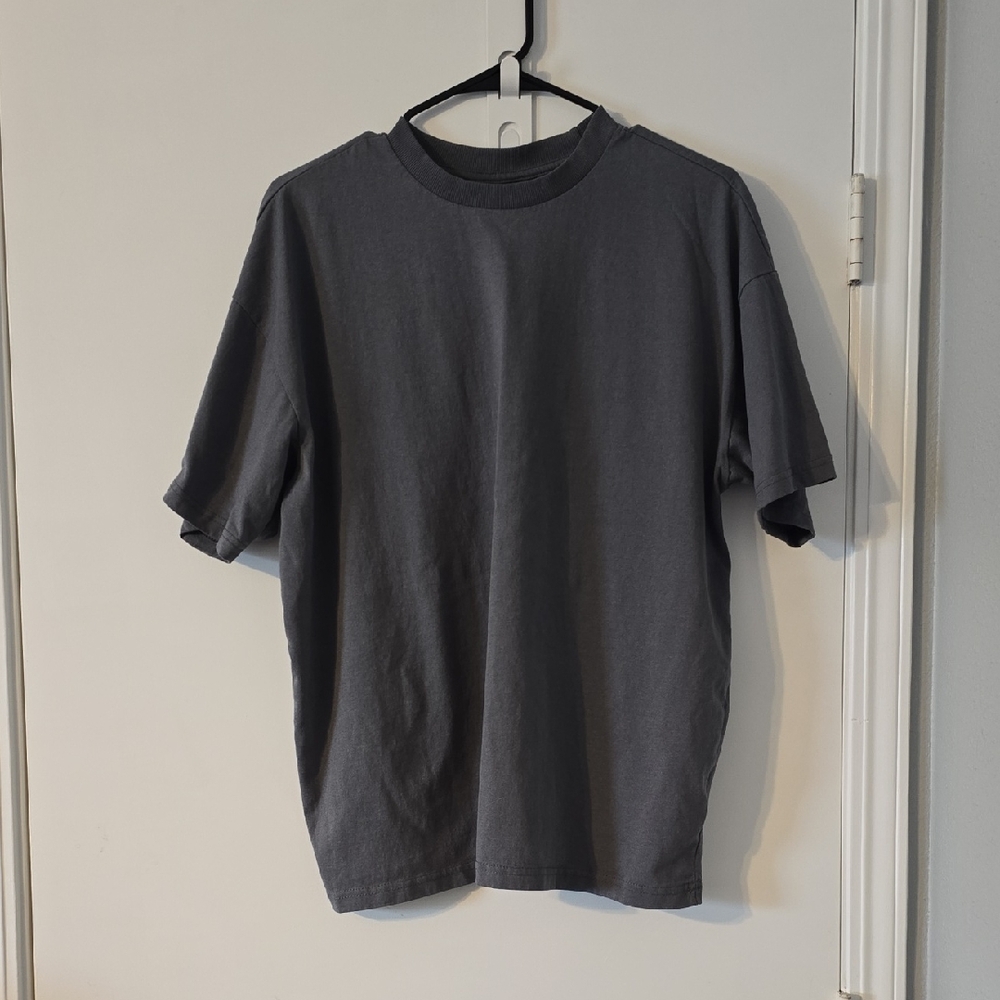 Men's Hollywood Oversized Fit Medium Gray T-Shirt